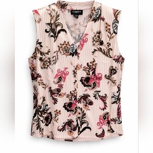 Liz Claiborne Career Sleeveless Floral Paisley Blouse